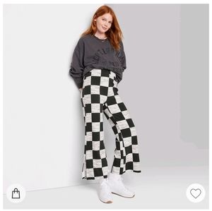 Womens Ascot + Hart Checkered Pants NWT